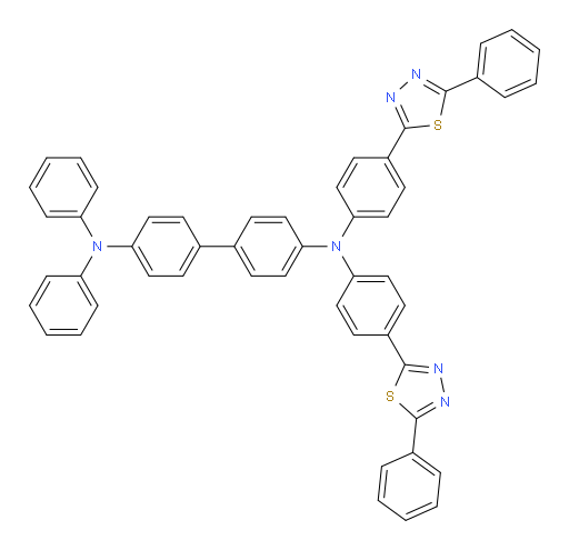 N4,N4-diphenyl-N4',N4'-bis(4-(5-phenyl-1,3,4-thiadiazol-2-yl)phenyl)-[1,1'-biphenyl]-4,4'-diamine