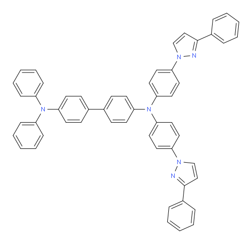 N4,N4-diphenyl-N4',N4'-bis(4-(3-phenyl-1H-pyrazol-1-yl)phenyl)-[1,1'-biphenyl]-4,4'-diamine