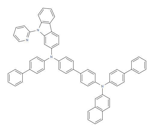 N4,N4'-di([1,1'-biphenyl]-4-yl)-N4-(naphthalen-2-yl)-N4'-(9-(pyridin-2-yl)-9H-carbazol-2-yl)-[1,1'-biphenyl]-4,4'-diamine