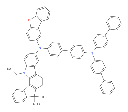 N4,N4-di([1,1'-biphenyl]-4-yl)-N4'-(dibenzo[b,d]furan-2-yl)-N4'-(12-ethyl-7,7-dimethyl-7,12-dihydroindeno[1,2-a]carbazol-3-yl)-[1,1'-biphenyl]-4,4'-diamine