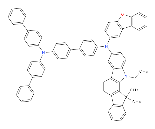 N4,N4-di([1,1'-biphenyl]-4-yl)-N4'-(dibenzo[b,d]furan-2-yl)-N4'-(11-ethyl-12,12-dimethyl-11,12-dihydroindeno[2,1-a]carbazol-8-yl)-[1,1'-biphenyl]-4,4'-diamine