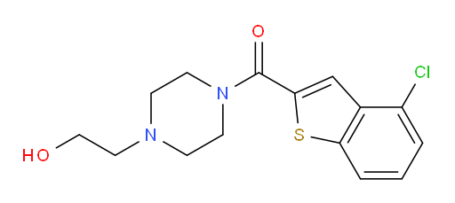 (4-chlorobenzo[b]thiophen-2-yl)(4-(2-hydroxyethyl)piperazin-1-yl)methanone