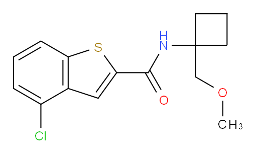 4-chloro-N-(1-(methoxymethyl)cyclobutyl)benzo[b]thiophene-2-carboxamide