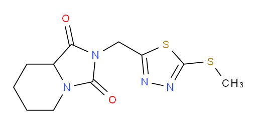 2-((5-(methylthio)-1,3,4-thiadiazol-2-yl)methyl)tetrahydroimidazo[1,5-a]pyridine-1,3(2H,5H)-dione