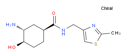 (1S,3R,4R)-3-amino-4-hydroxy-N-((2-methylthiazol-4-yl)methyl)cyclohexanecarboxamide