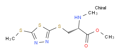 (R)-methyl 2-(methylamino)-3-((5-(methylthio)-1,3,4-thiadiazol-2-yl)thio)propanoate