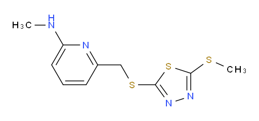 N-methyl-6-(((5-(methylthio)-1,3,4-thiadiazol-2-yl)thio)methyl)pyridin-2-amine