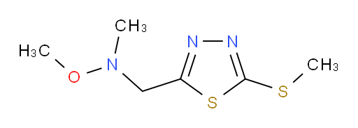 N,O-dimethyl-N-((5-(methylthio)-1,3,4-thiadiazol-2-yl)methyl)hydroxylamine