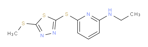 N-ethyl-6-((5-(methylthio)-1,3,4-thiadiazol-2-yl)thio)pyridin-2-amine