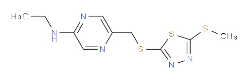 N-ethyl-5-(((5-(methylthio)-1,3,4-thiadiazol-2-yl)thio)methyl)pyrazin-2-amine