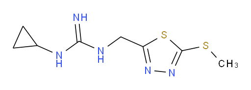 1-cyclopropyl-3-((5-(methylthio)-1,3,4-thiadiazol-2-yl)methyl)guanidine