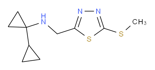 N-((5-(methylthio)-1,3,4-thiadiazol-2-yl)methyl)-[1,1'-bi(cyclopropan)]-1-amine
