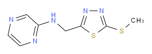 N-((5-(methylthio)-1,3,4-thiadiazol-2-yl)methyl)pyrazin-2-amine