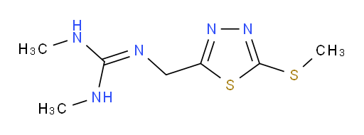 1,3-dimethyl-2-((5-(methylthio)-1,3,4-thiadiazol-2-yl)methyl)guanidine