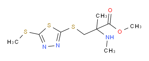 methyl 2-methyl-2-(methylamino)-3-((5-(methylthio)-1,3,4-thiadiazol-2-yl)thio)propanoate