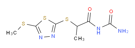 N-carbamoyl-2-((5-(methylthio)-1,3,4-thiadiazol-2-yl)thio)propanamide