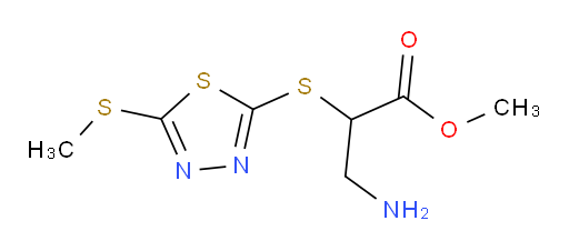 methyl 3-amino-2-((5-(methylthio)-1,3,4-thiadiazol-2-yl)thio)propanoate