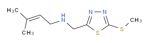 3-methyl-N-((5-(methylthio)-1,3,4-thiadiazol-2-yl)methyl)but-2-en-1-amine