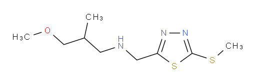 3-methoxy-2-methyl-N-((5-(methylthio)-1,3,4-thiadiazol-2-yl)methyl)propan-1-amine