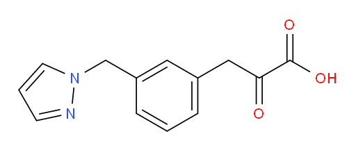 3-(3-((1H-pyrazol-1-yl)methyl)phenyl)-2-oxopropanoic acid