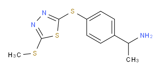 1-(4-((5-(methylthio)-1,3,4-thiadiazol-2-yl)thio)phenyl)ethanamine