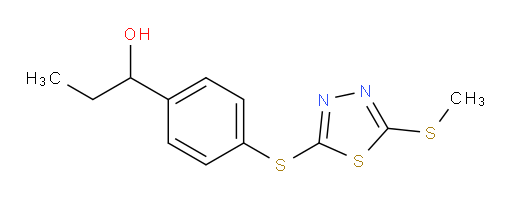 1-(4-((5-(methylthio)-1,3,4-thiadiazol-2-yl)thio)phenyl)propan-1-ol