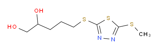 5-((5-(methylthio)-1,3,4-thiadiazol-2-yl)thio)pentane-1,2-diol