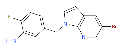 5-((5-bromo-1H-pyrrolo[2,3-b]pyridin-1-yl)methyl)-2-fluoroaniline