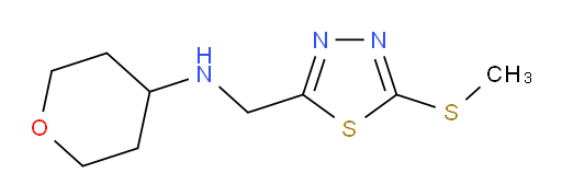 N-((5-(methylthio)-1,3,4-thiadiazol-2-yl)methyl)tetrahydro-2H-pyran-4-amine