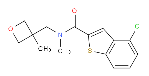 4-chloro-N-methyl-N-((3-methyloxetan-3-yl)methyl)benzo[b]thiophene-2-carboxamide