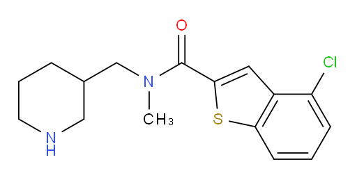 4-chloro-N-methyl-N-(piperidin-3-ylmethyl)benzo[b]thiophene-2-carboxamide
