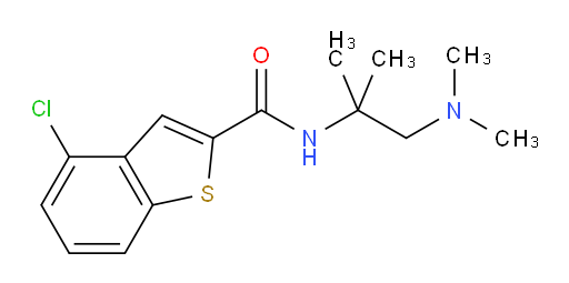 4-chloro-N-(1-(dimethylamino)-2-methylpropan-2-yl)benzo[b]thiophene-2-carboxamide