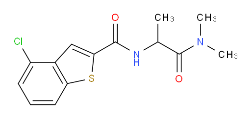 4-chloro-N-(1-(dimethylamino)-1-oxopropan-2-yl)benzo[b]thiophene-2-carboxamide