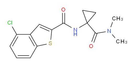 4-chloro-N-(1-(dimethylcarbamoyl)cyclopropyl)benzo[b]thiophene-2-carboxamide