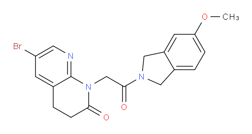 6-bromo-1-(2-(5-methoxyisoindolin-2-yl)-2-oxoethyl)-3,4-dihydro-1,8-naphthyridin-2(1H)-one
