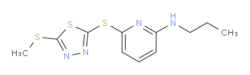 6-((5-(methylthio)-1,3,4-thiadiazol-2-yl)thio)-N-propylpyridin-2-amine
