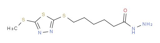 6-((5-(methylthio)-1,3,4-thiadiazol-2-yl)thio)hexanehydrazide