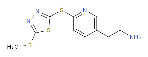2-(6-((5-(methylthio)-1,3,4-thiadiazol-2-yl)thio)pyridin-3-yl)ethanamine