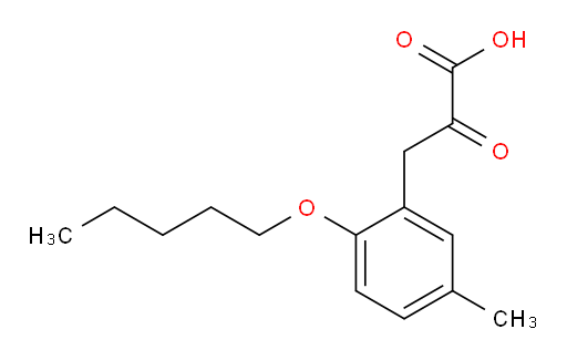 3-(5-methyl-2-(pentyloxy)phenyl)-2-oxopropanoic acid