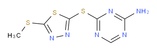 4-((5-(methylthio)-1,3,4-thiadiazol-2-yl)thio)-1,3,5-triazin-2-amine