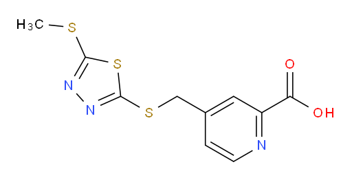 4-(((5-(methylthio)-1,3,4-thiadiazol-2-yl)thio)methyl)picolinic acid