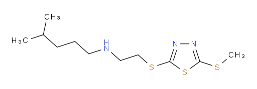 4-methyl-N-(2-((5-(methylthio)-1,3,4-thiadiazol-2-yl)thio)ethyl)pentan-1-amine