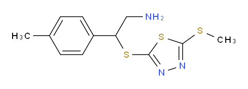 2-((5-(methylthio)-1,3,4-thiadiazol-2-yl)thio)-2-(p-tolyl)ethanamine