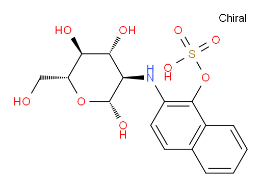 2-(((2R,3R,4R,5S,6R)-2,4,5-trihydroxy-6-(hydroxymethyl)tetrahydro-2H-pyran-3-yl)amino)naphthalen-1-yl hydrogen sulfate