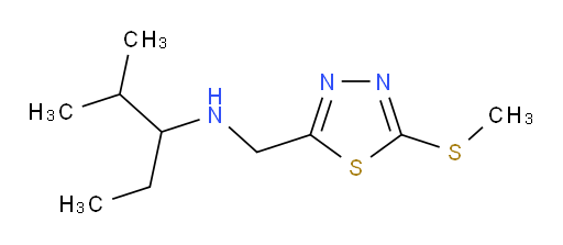 2-methyl-N-((5-(methylthio)-1,3,4-thiadiazol-2-yl)methyl)pentan-3-amine