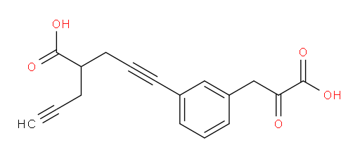 5-(3-(2-carboxy-2-oxoethyl)phenyl)-2-(prop-2-yn-1-yl)pent-4-ynoic acid