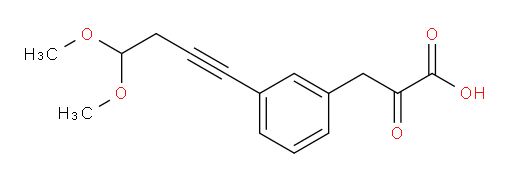 3-(3-(4,4-dimethoxybut-1-yn-1-yl)phenyl)-2-oxopropanoic acid