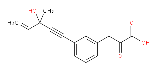 3-(3-(3-hydroxy-3-methylpent-4-en-1-yn-1-yl)phenyl)-2-oxopropanoic acid