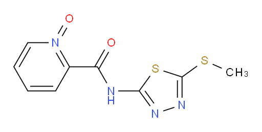 2-((5-(methylthio)-1,3,4-thiadiazol-2-yl)carbamoyl)pyridine 1-oxide