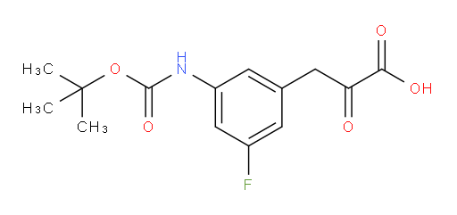 3-(3-((tert-butoxycarbonyl)amino)-5-fluorophenyl)-2-oxopropanoic acid